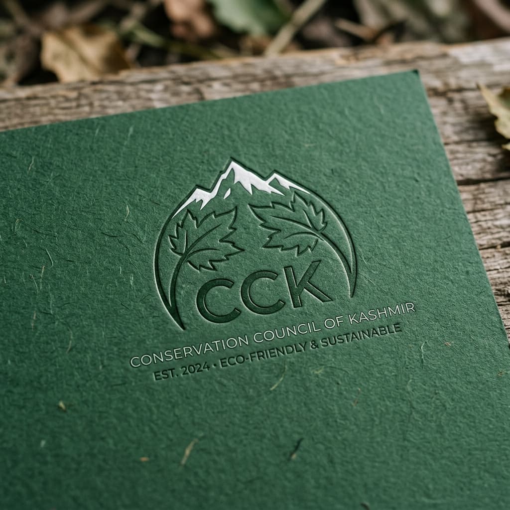 CCK Conservation Council Of Kashmir brand identity embossed logo