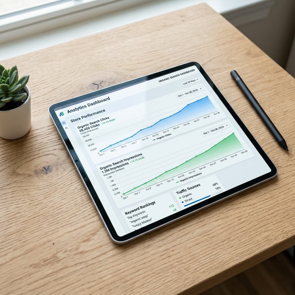 E-commerce Analytics Tablet Mockup