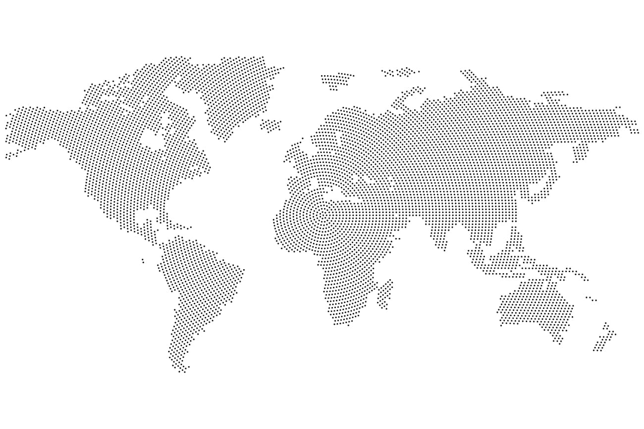 World Map showing office locations